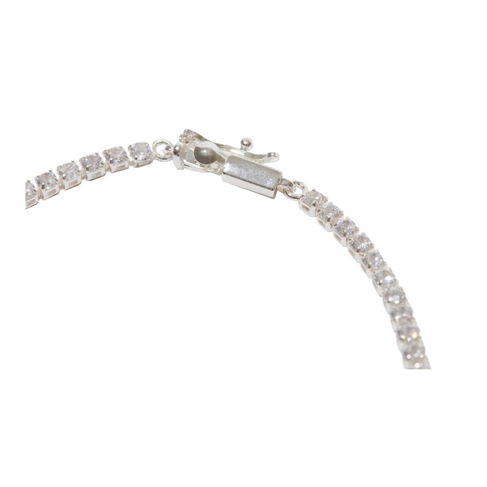 LUV AJ Silver Tennis Necklace - Picture 4 of 8